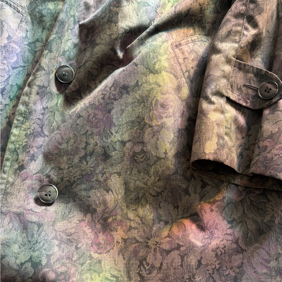 Vintage London Fog floral trench rain coat - Picture 11 of 17